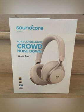 Soundcore by Anker, Space One, Active Noise Cancelling Headphones, White